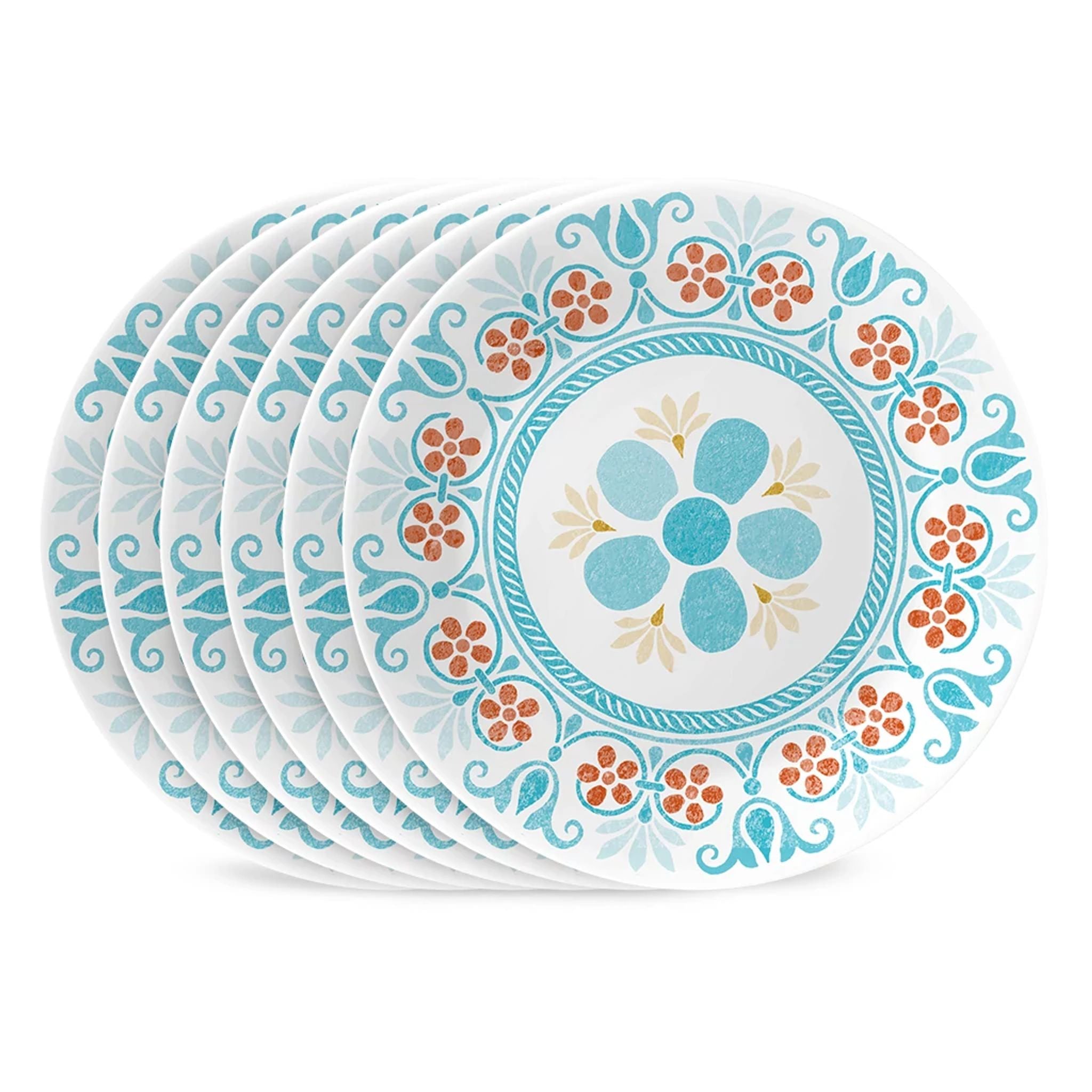 Corelle® Global Collection Terracotta Dreams 6.75” Appetizer Plates, 6-pack